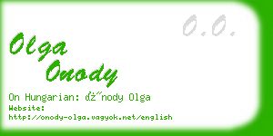 olga onody business card